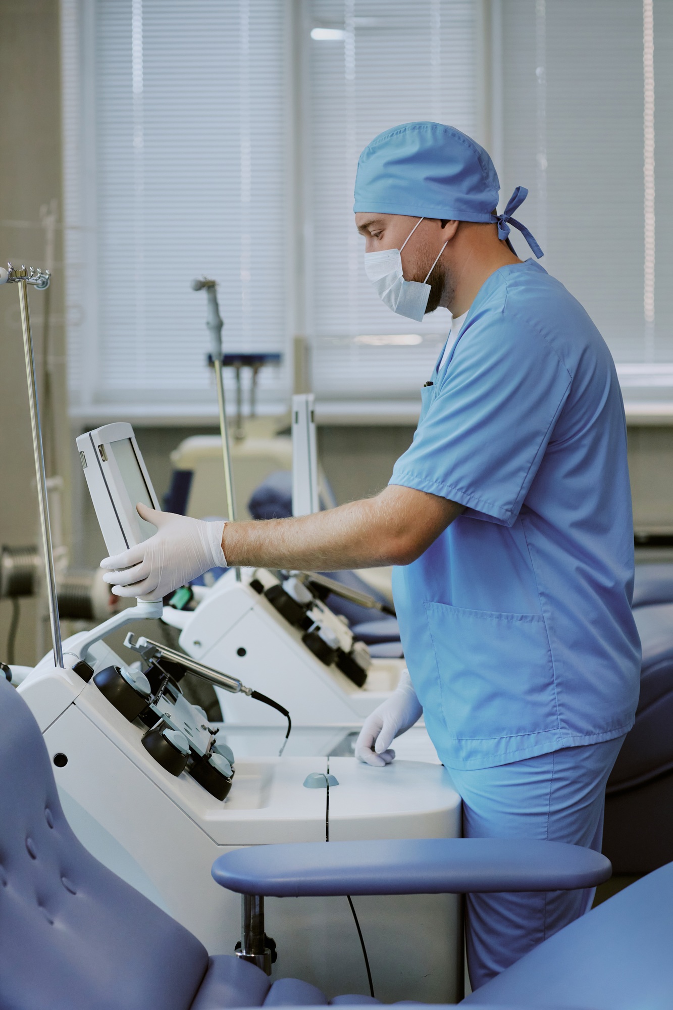 Medical Professional Operating Advanced Healthcare Devices
